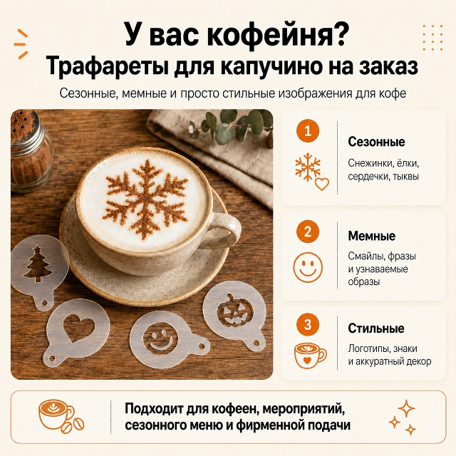 Трафареты для кофе